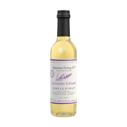 Sonoma Syrup Co. Lavender Infused Simple Syrup 12.7 fl oz | for Coffee, Cocktails, and Cooking |