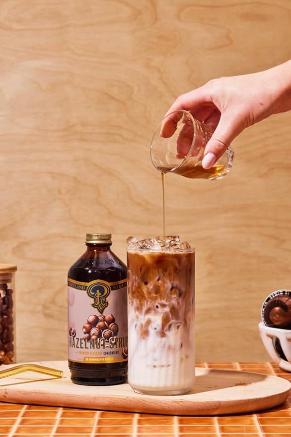 Portland Syrups Hazelnut Syrup – Flavoring for Coffee, Lattes, Cold Brew, Macchiatos, Cocktails