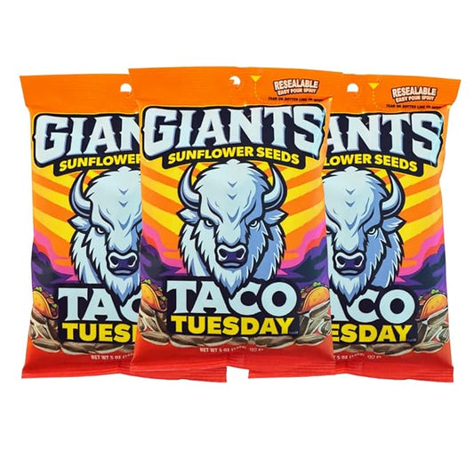GIANTS Taco Tuesday Sunflower Seeds - Sunflower Seeds to Eat, High Protein Snack, Zesty Taco