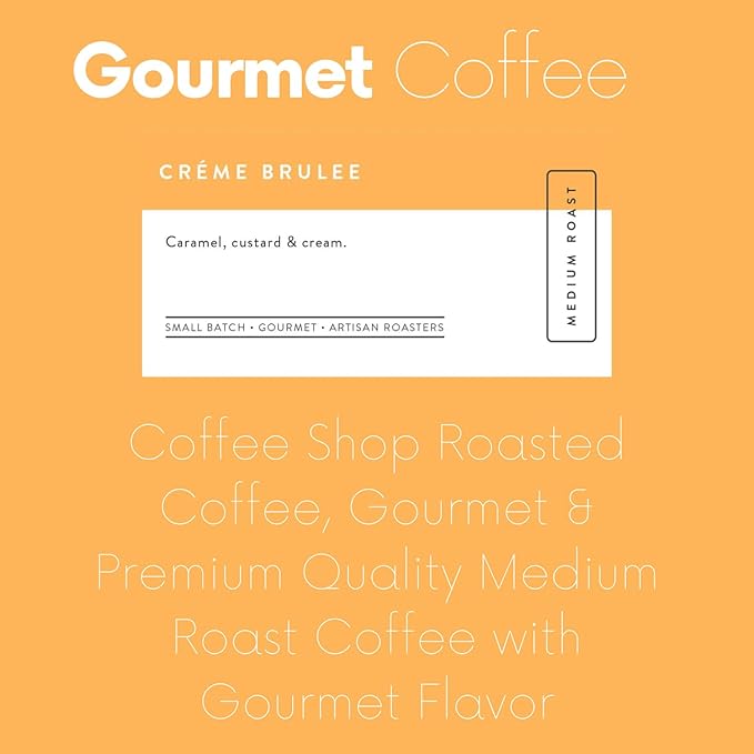 Sarasota Coffee Whole Bean Creme Brulee | Medium Roast Gourmet Flavored Coffee Beans | Low Acid