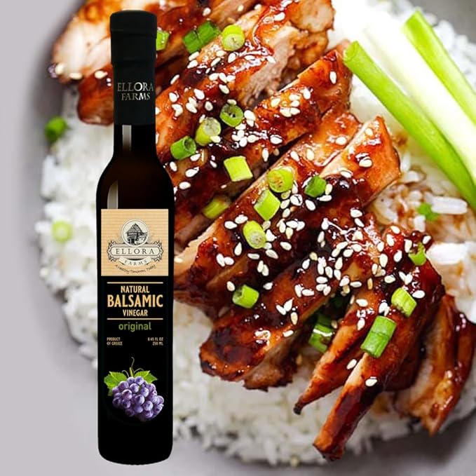 Ellora Farms, Plain Natural Balsamic Vinegar, Award-Winning, Thick and Creamy, No-added Sugars
