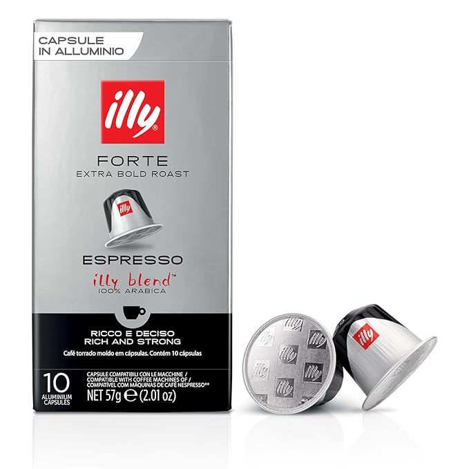 Illy Espresso Compatible Capsules - Single-Serve Coffee Capsules & Pods - Forte Extra Bold Roast