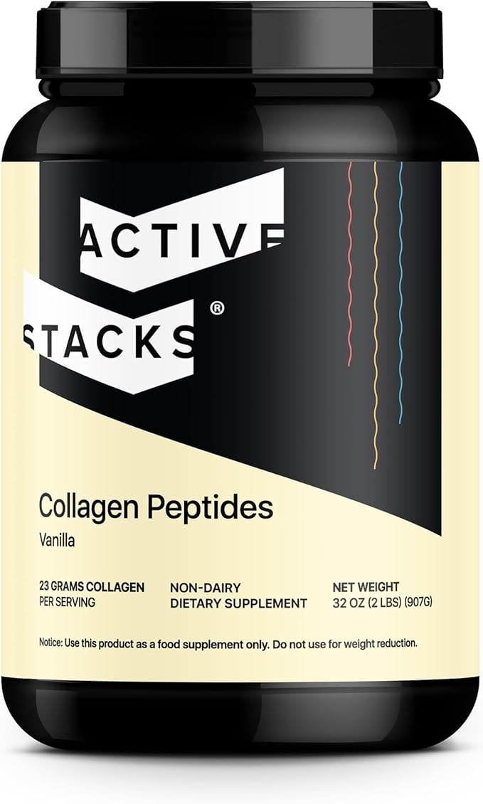 Collagen Peptides Protein Powder, Vanilla - Supports Healthy Hair, Skin, Bones and Joints for Men