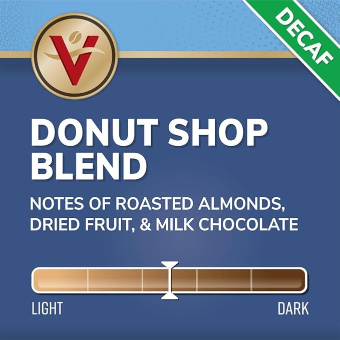 Victor Allen's Coffee Decaf Donut Shop Blend, Medium Roast, 200 Count, Single Serve Coffee Pods for