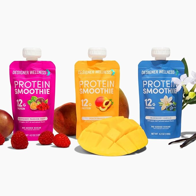 Designer Wellness Protein Smoothie, Real Fruit, 12g Protein, Low Carb, Zero Added Sugar