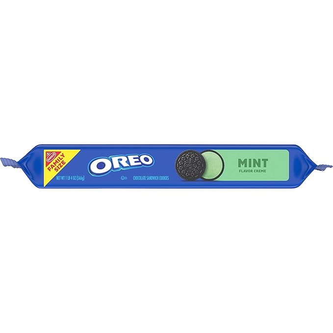 OREO Mint Creme Chocolate Sandwich Cookies, Family Size, 12 - 20 oz Packs