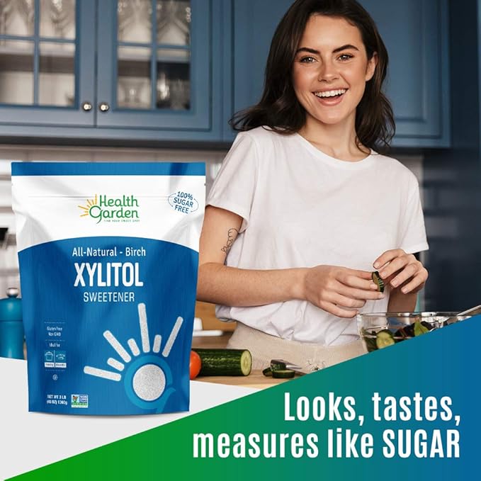 Health Garden Birch Xylitol Sweetener - 9.75 LB Resealable Bag - Pure Birch Xylitol - Non GMO