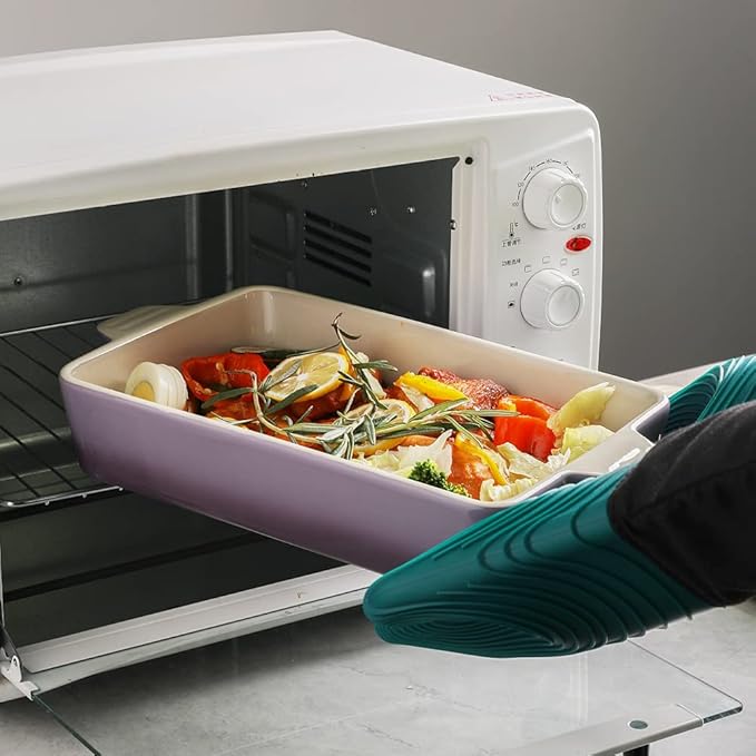 Sweejar Ceramic Bakeware Set, Rectangular Baking Dish for Oven Lasagna Pans for Cooking, Kitchen