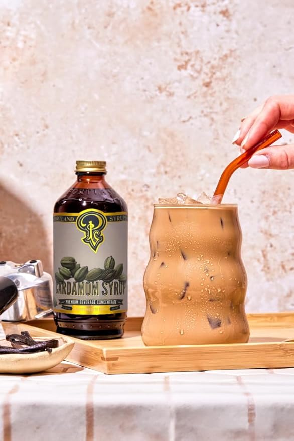 Portland Syrups Cardamom Syrup – Flavoring for Coffee, Lattes, Cold Brew, Macchiatos, Cocktails, &