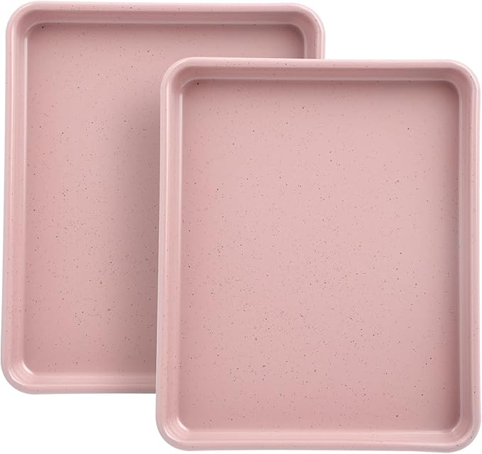 Toaster Oven Pans Set of 2, Shinsin 11-Inch Nonstick Baking Sheet Pans and Trays, 1/8 Thicker