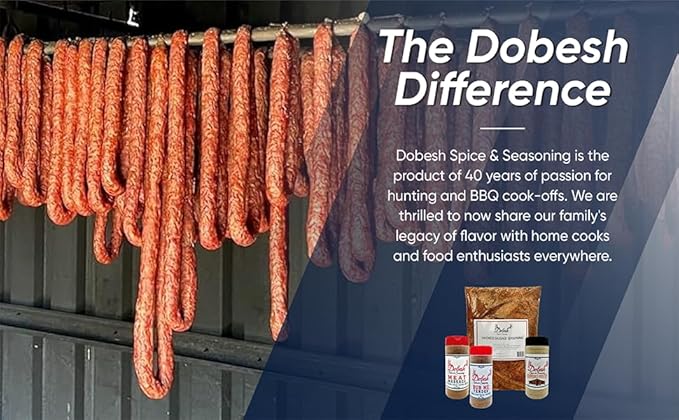 Dobesh Sausage Seasoning Mix with Cure - Czech Flavor Sausage Seasoning Mix for Venison, Beef