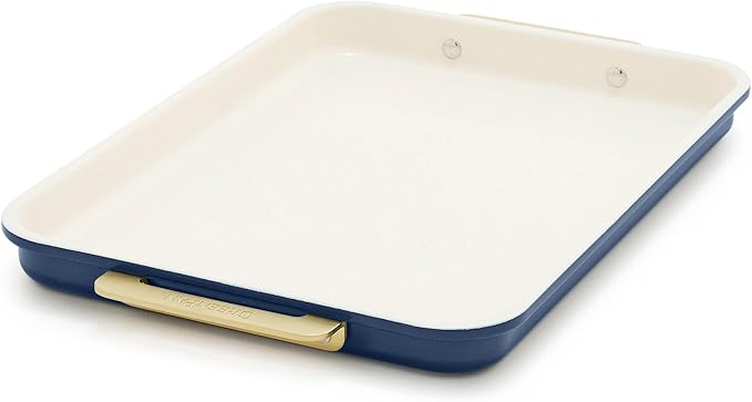 GreenPan Bakeware 13" x 9" Quarter Sheet Pan, Ceramic Nonstick Baking Pan, PFAS & BPA Free, Gold