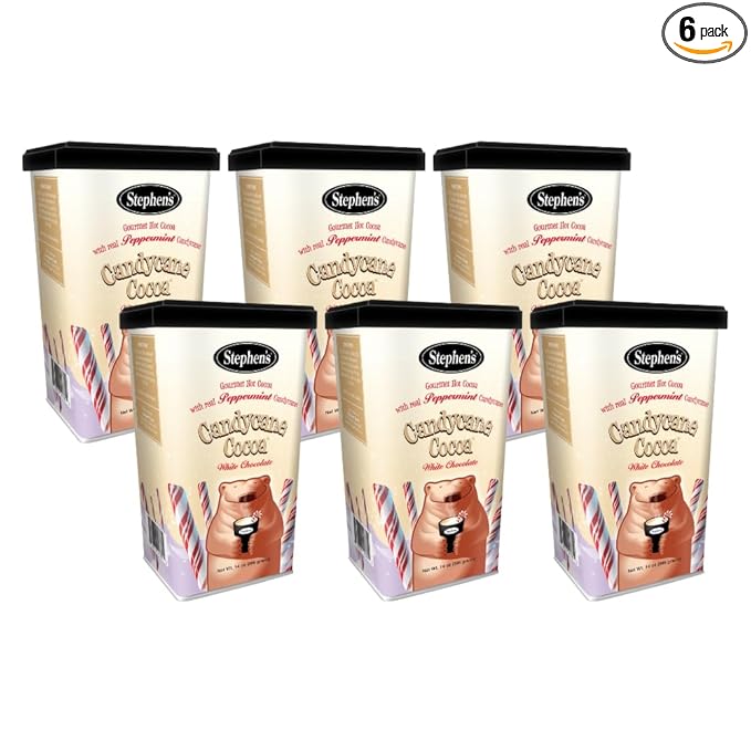 Stephen's Gourmet Hot Cocoa, Candycane Cocoa White, 14 OZ (Pack of 6)