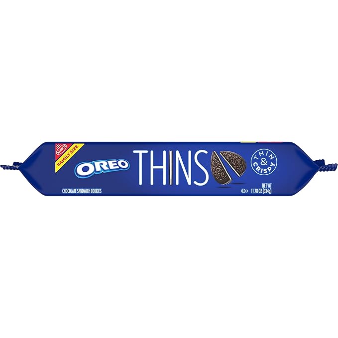OREO Thins Chocolate Sandwich Cookies, Family Size, 11.78 oz
