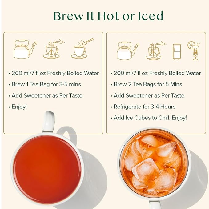 VAHDAM, India's Original Masala Chai Tea (30 Pyramid Tea Bags) Non GMO, Gluten Free, No Artificial