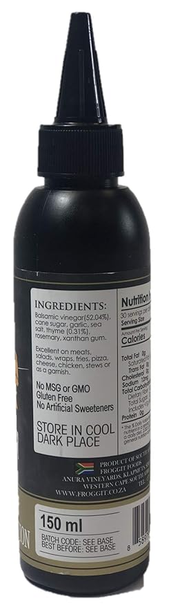 Castillo de Pinar Smoked Thyme Balsamic Vinegar Reduction 150ml by Froggit Non GMO
