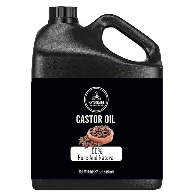 Naturevibe Botanicals Castor Oil 32 Ounces | 100% Pure and Natural | Great for Skin Care and Hair