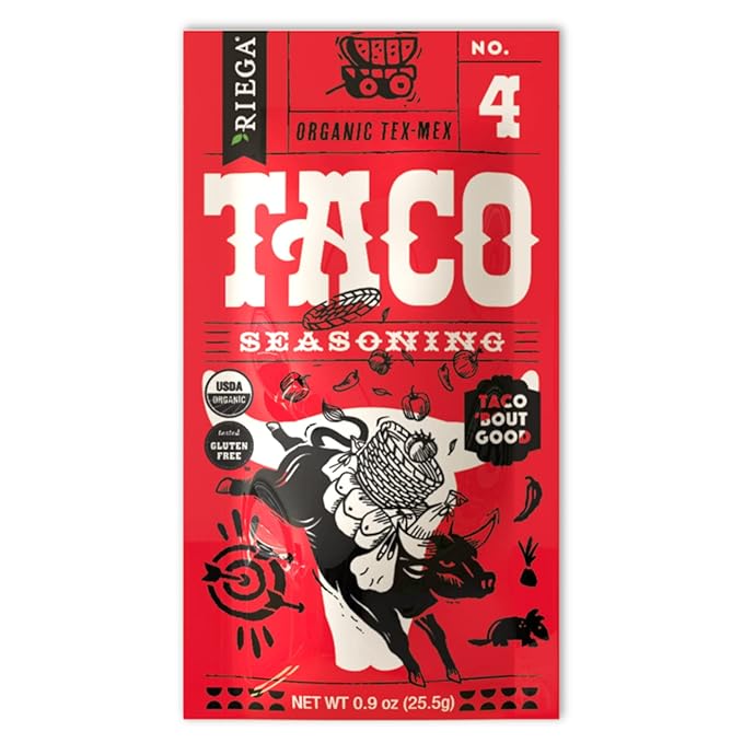 Riega Organic Taco Seasoning, Perfect Tex Mex Spice Mix for Taco Tuesday and Chili (Taco, 0.9 Ounce