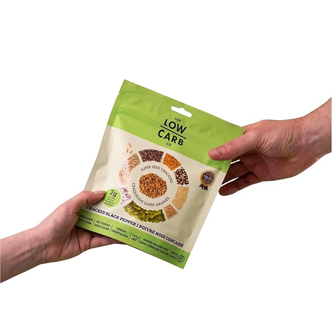 Super Seed Crackers, Gluten Free & Keto Friendly Healthy Snacks, Vegan, Zero Sugar, Paleo &
