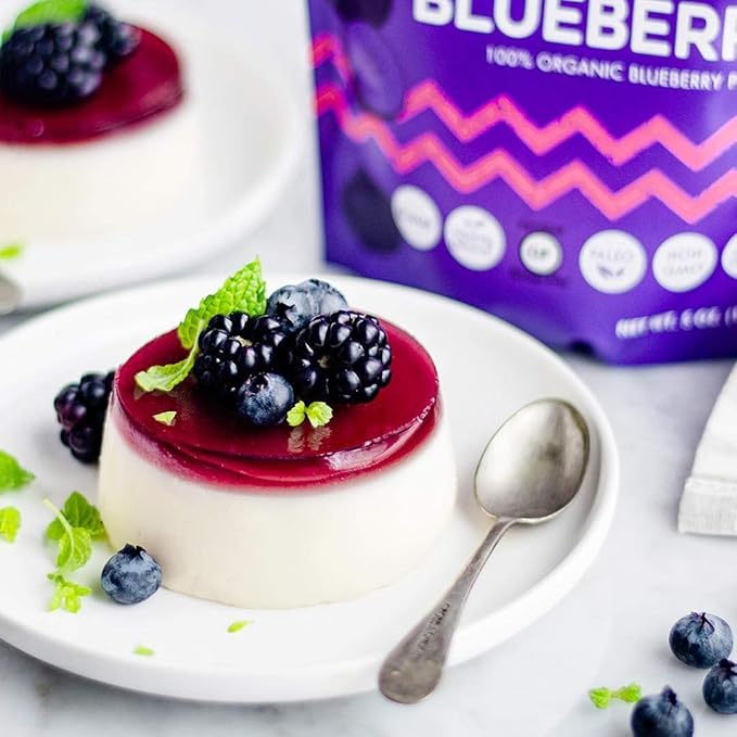 Suncore Foods Organic Indigo Blueberry Powder, Purple Food Coloring Powder, Gluten-Free, Non-GMO