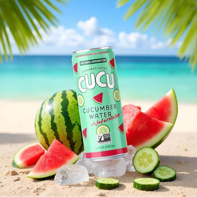 CUCU Cucumber Water + Watermelon Water ??Natural Hydration from Cucumbers with Vitamin C