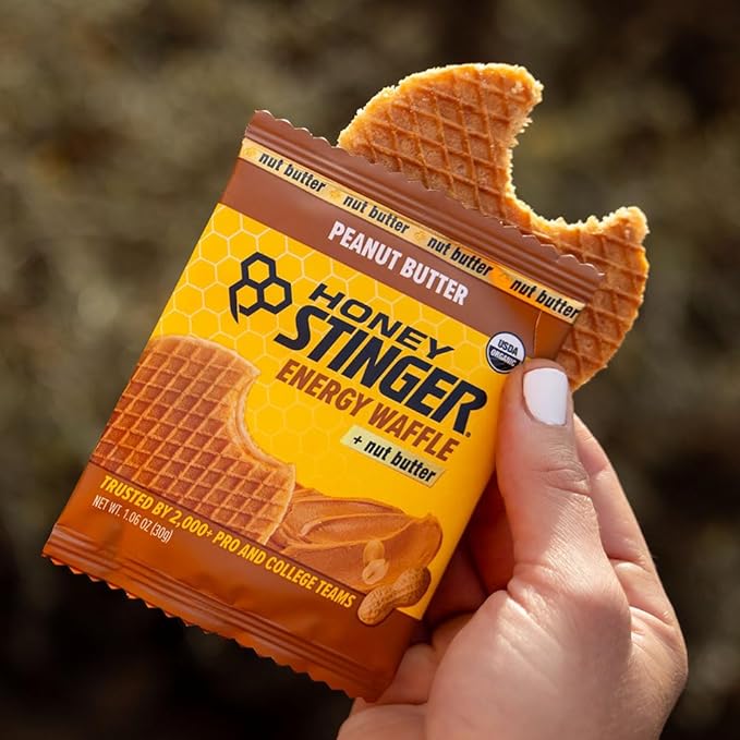 Honey Stinger Organic Peanut Butter Waffle, Energy Stroopwafel for Exercise, Endurance and