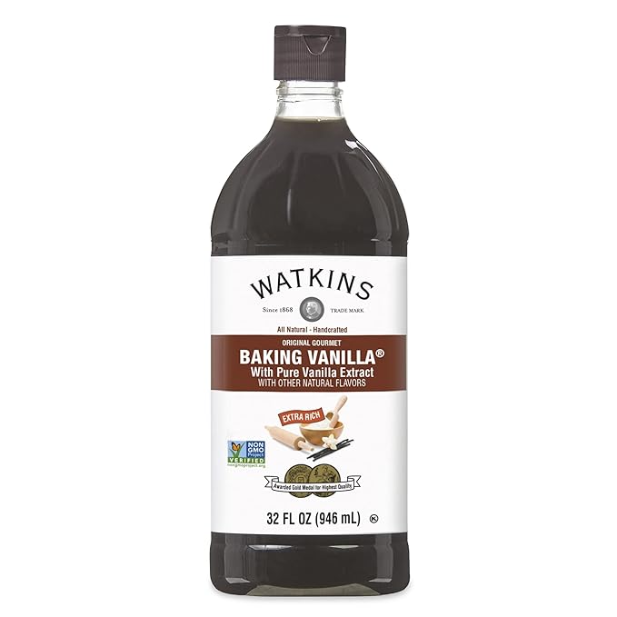 Watkins All Natural Original Gourmet Baking Vanilla, 32 fl. oz. Economy Sized Bottle, 1 Count