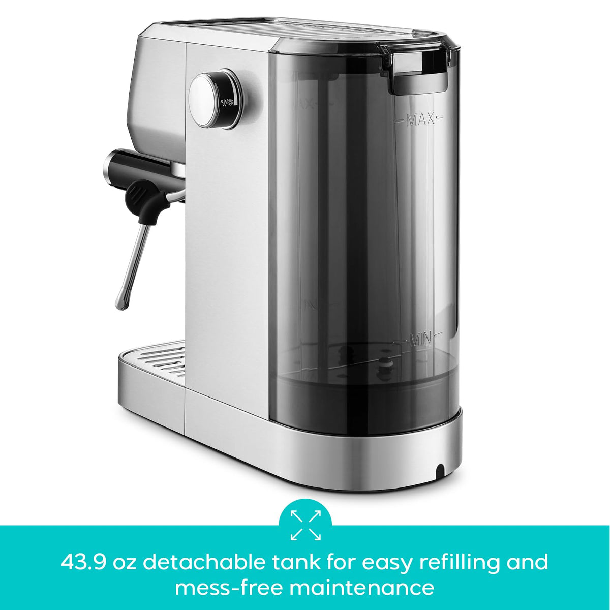 CASABREWS 3700 Essential Stainless Steel Espresso Machine with Steam Wand
