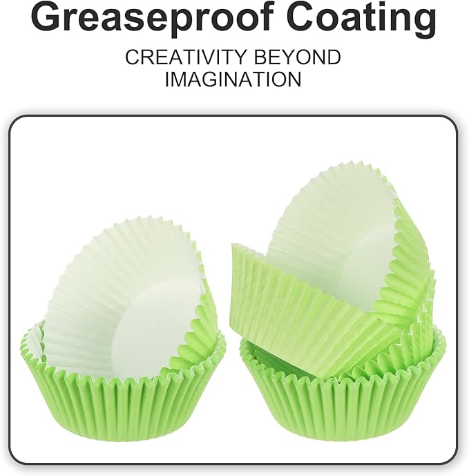 uxcell 300 Pcs Cupcake Liners, Muffins Paper Baking Cups Wrappers Standard Greaseproof for Baking