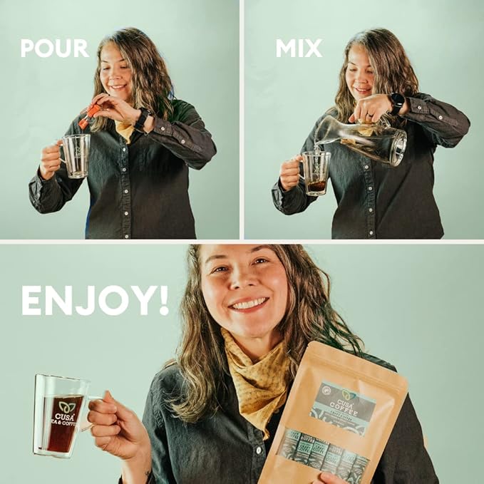 Cusa Tea & Coffee | Premium Instant 100% Arabica Decaf | Rainforest Alliance Certified Arabica