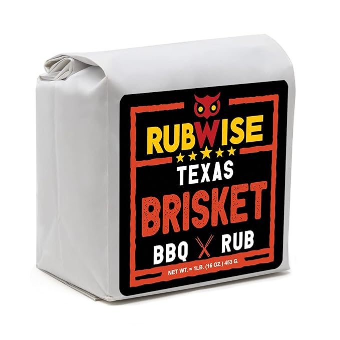 RubWise Texas Style BBQ Brisket Rub (1lb) | Barbecue Rubs & Spices for Smoking and Grilling | Beef