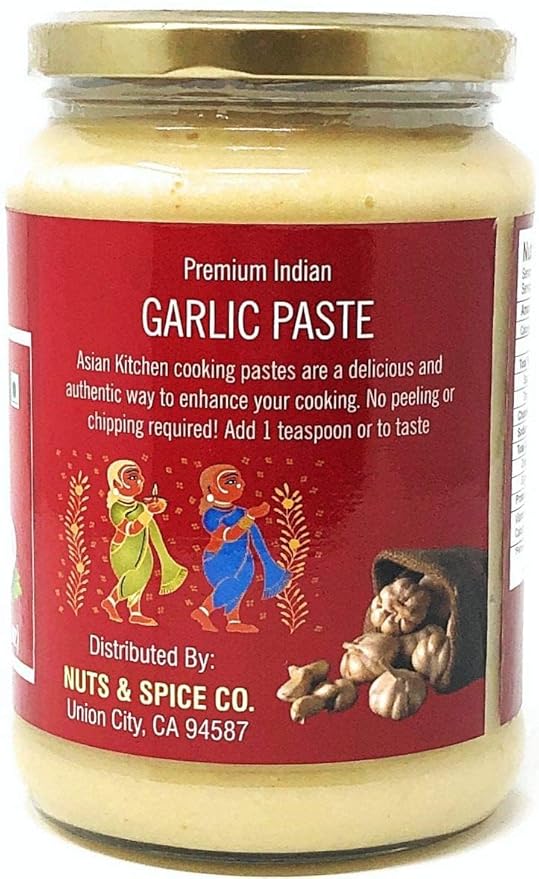 Asian Kitchen Garlic Cooking Paste 26.5oz (750g) Glass Jar ~ Vegan | Gluten Free | NON-GMO | No