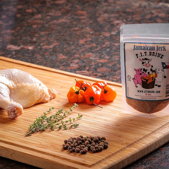 FIT Brine - Jamaican Jerk, 8oz | Premium Meat Tenderizer & Seasoning | Authentic Caribbean Spice