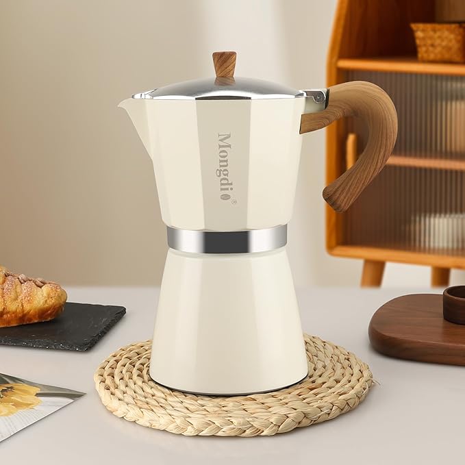 Mongdio Stovetop Espresso Maker Moka Pot, Cuban Coffee Maker Stove top coffee maker Moka Italian