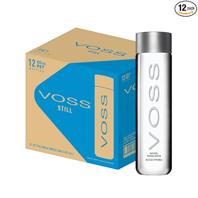 VOSS Premium Still Bottled Natural Water - BPA-Free - High Grade PET - Recyclable Plastic Bottles