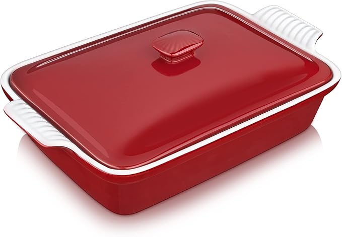vancasso Blossom Casserole Dish, 13x9 Baking Dish, 3.8 Quart Casserole Dish Set Lasagna Pan Deep