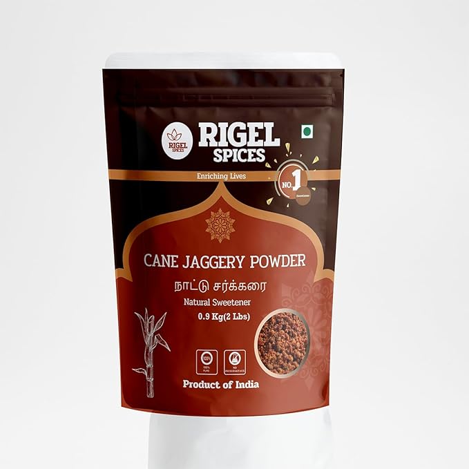 Rigel Spices Cane Jaggery powder 2 Lbs | Naatu Sakarai | Natural Sweetener | No Preservatives | No