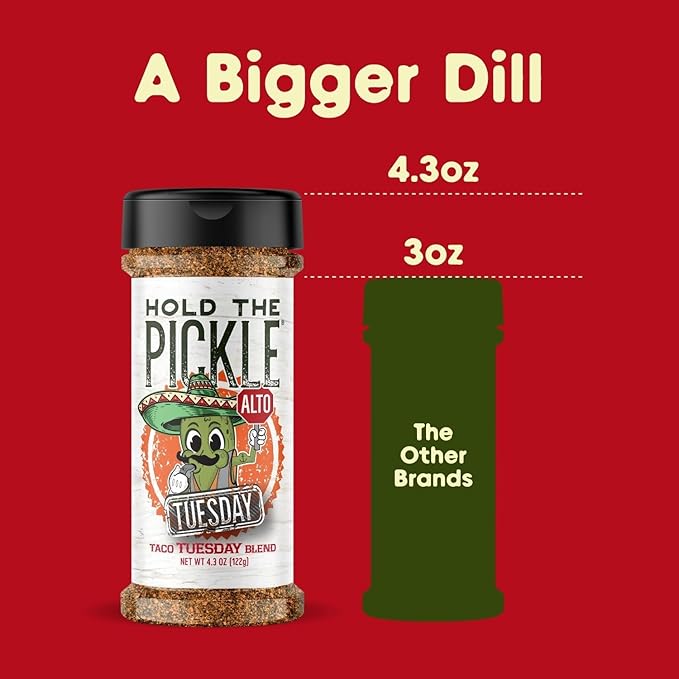Hold The Pickle Tex Mex Pickle Seasoning - For Popcorn, Cooking - TexMex Flavored Dill Pickles