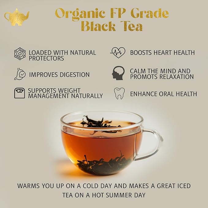 Earl Grey Tea, Organic Loose Leaf Black Tea ??Classic Bergamot & Citrus Flavor ??Boost Clarity &