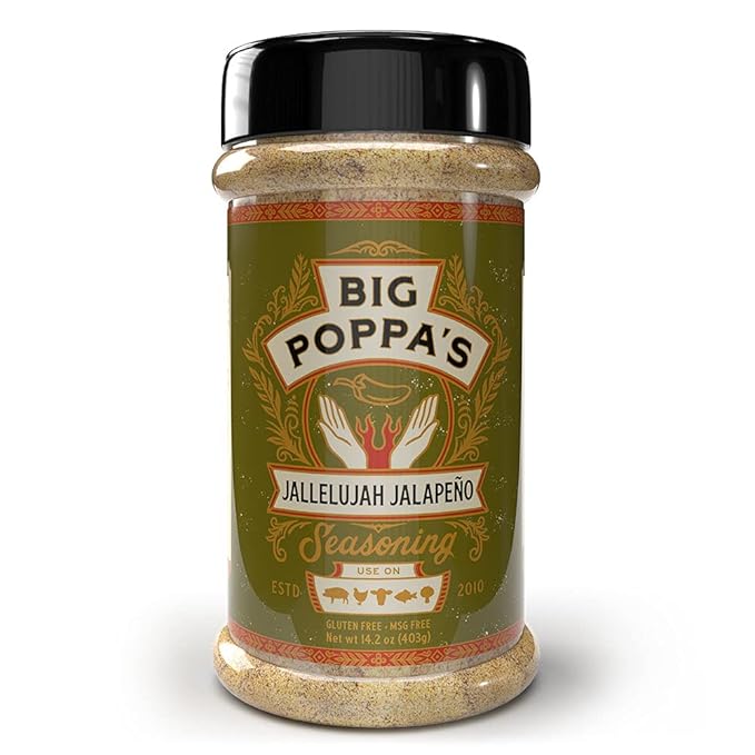 Big Poppa’s Jallelujah Spicy Jalapeño Seasoning – Bold Jalapeño Spice Blend for Steak, Chicken