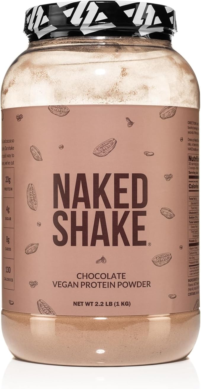 NAKED Shake - Chocolate Protein Powder - Plant Based Protein Shake with Mct Oil, Gluten-Free