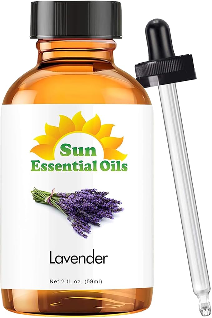 Sun Essential Oil - Lavender Essential Oil 2 oz (59 ml) for Diffuser, Humidifier, Skin