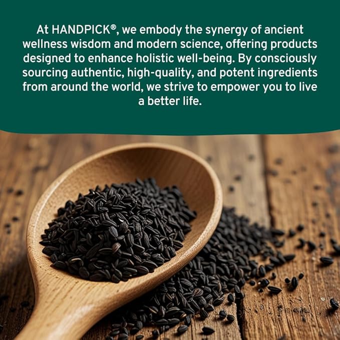 HANDPICK Black Cumin Seed (14oz) Pure Nigella Seeds - No Salt or Preservatives, Non GMO | Indian