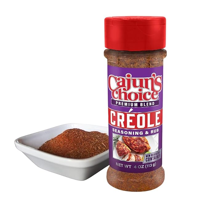 Cajun's Choice Creole Seasoning - 3.8 oz - 12 Pack, Low Sodium, All Natural, Gluten-Free