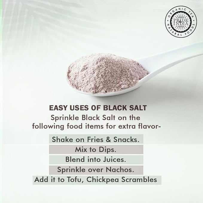 Pride Of India - Himalayan Black Rock Salt - Extra-Fine Grind, (4.0 oz, 113.4gm)- Kala Namak
