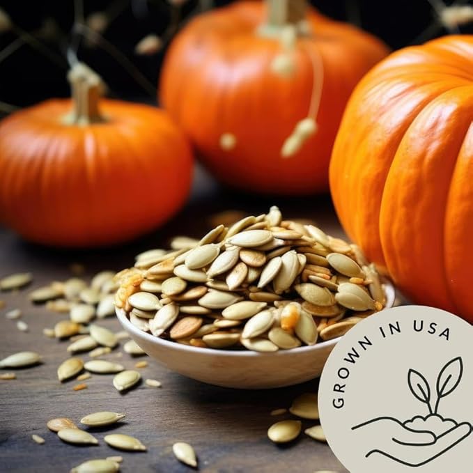 Organic Raw Pumpkin Seeds to Eat (2.8lb) - Bulk Whole Unsalted Pepitas with No Shell by Be Still