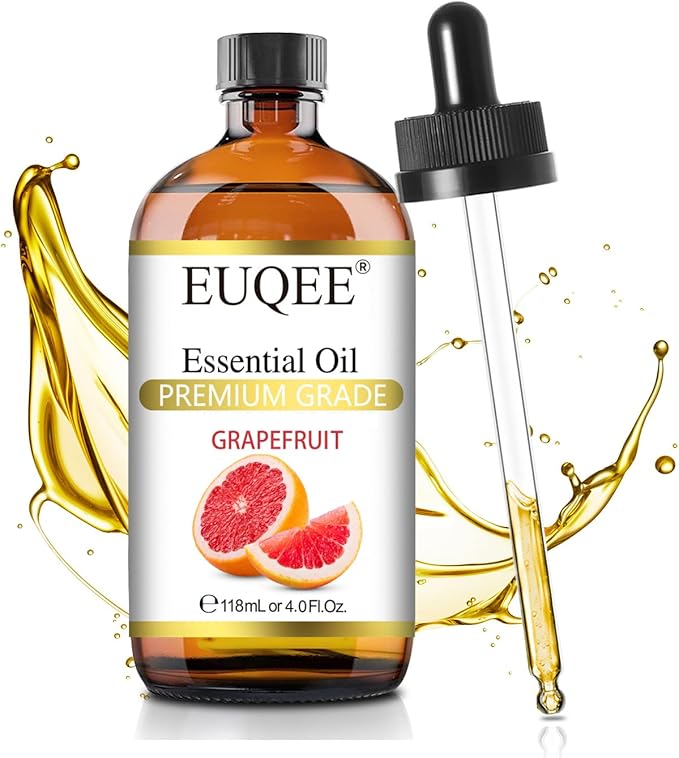 Grapefruit Essential Oil 118mL Pure Grapefruit Oil, Large Capacity Essential Oil with Glass Dropper