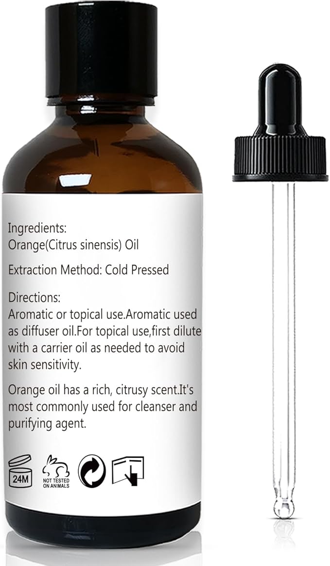 Orange Essential Oil 1 Oz ??100% Pure Sweet Orange Oil for Diffuser, Skin, Body, Spray, Massage &
