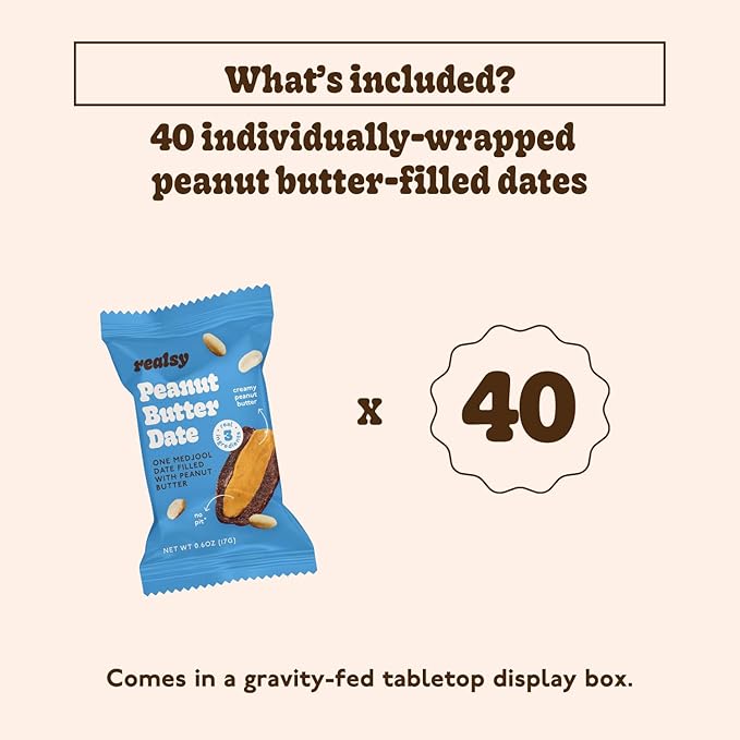 Realsy Filled Medjool Dates, Organic Dates with No Sugar Added, Gluten-Free, Vegan, All Natural