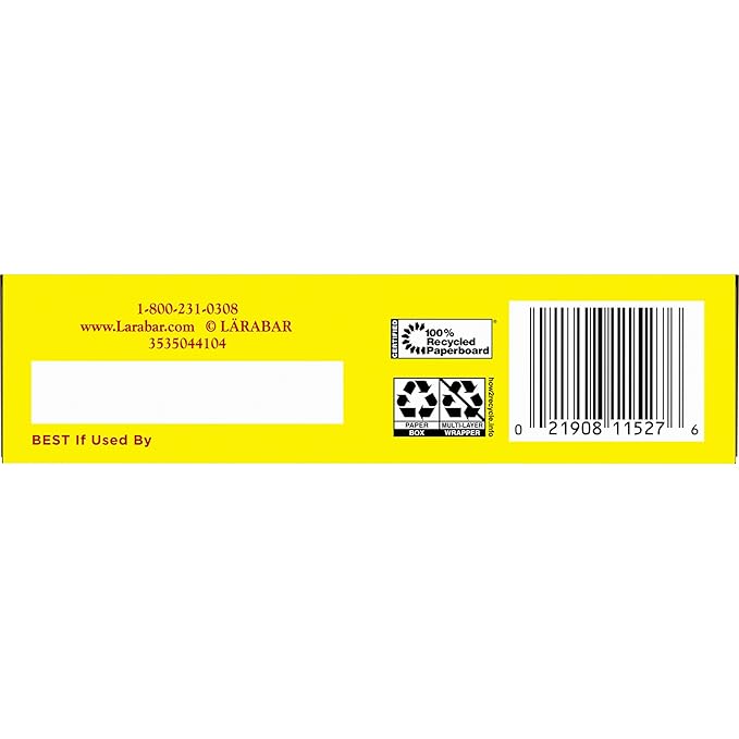 Larabar Lemon Bar, Gluten Free Vegan Fruit & Nut Bar, 1.6 oz Bars, 6 Ct